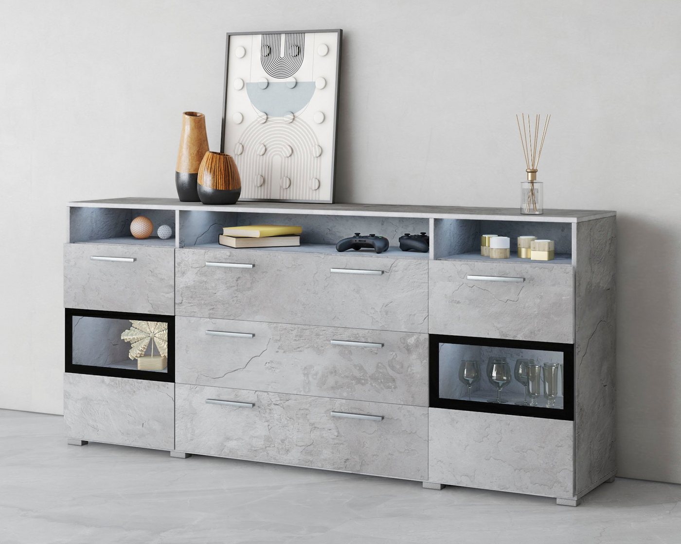 Helvetia Sideboard Sarah mix, Breite 182 cm von Helvetia