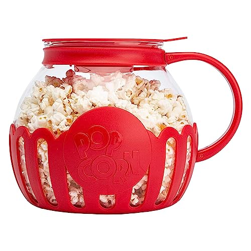Mikrowellen Popcorn Maker, 2,13 L Borosilikatglas Popcorn Mikrowelle - Popcorn Maker Mikrowelle, Popcorn Mikrowelle Schüssel mit Deckel und Griffen – SpüLmaschinenfest von Hemousy