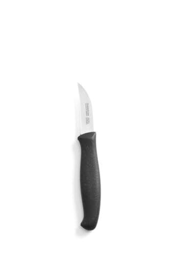 HENDI 841129 Schälmesser, gebogenes Modell, Küchenmesser, Messer, Klinge: 60mm, Länge 165mm, Edelstahl/Polypropylen, Schwarz von HENDI
