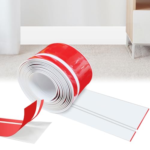 Weichsockelleiste Selbstklebend, 20 x 60mm x 15m Sockelleiste Selbstklebend für Küche und Badezimmer, Weich Sockelleiste Selbstklebende Abschlussleiste aus PVC, Flexible Knickleiste fußleisten - Weiß Weichsockelleiste Selbstklebend, 20 x 60mm x 15m Sockelleiste Selbstklebend für Küche und Badezimmer, Weich Sockelleiste Selbstklebende Abschlussleiste aus PVC, Flexible Knickleiste fußleisten - Weiß von Hengrongshen