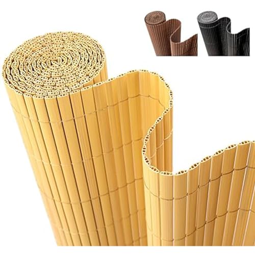 Hengsong Sichtschutzmatte PVC 100x300cm,für Balkon Sichtschutz,Sichtschutz Garten,Sichtschutz Balkon Ohne Bohren,Windschutz Balkon Ohne Bohren,Wind&Wasserdicht,Natur von Hengsong