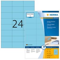 2.400 HERMA Etiketten 4408 blau 70,0 x 37,0 mm von Herma