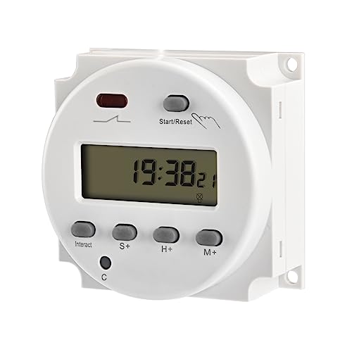 Heschen CN102A Digitaler elektronischer Timer-Zyklus-Countdown-Zeitsteuerungsschalter, LCD, AC 220 V, 16 A, SPST von Heschen