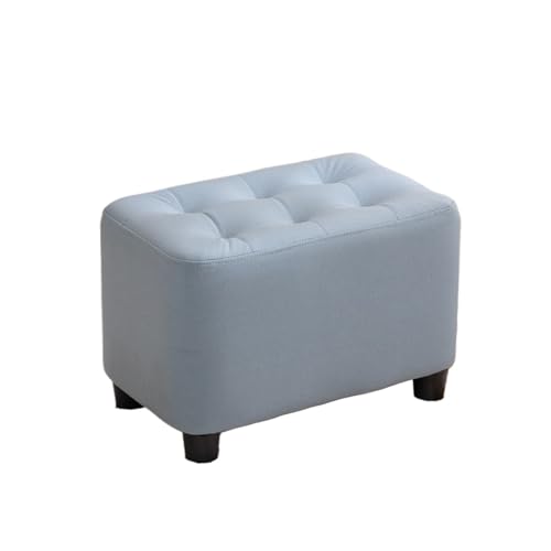 Schuhbank Schuhputzhocker, kleiner Hocker, Haushaltshocker, Massivholz, Stoff, Sofahocker, Fußstütze, Wohnzimmer, Tür, Zuhause, Schuhputzbank Ideal zur Schuhaufbewahrung(Color:Light blue) von Hhaoran-9868