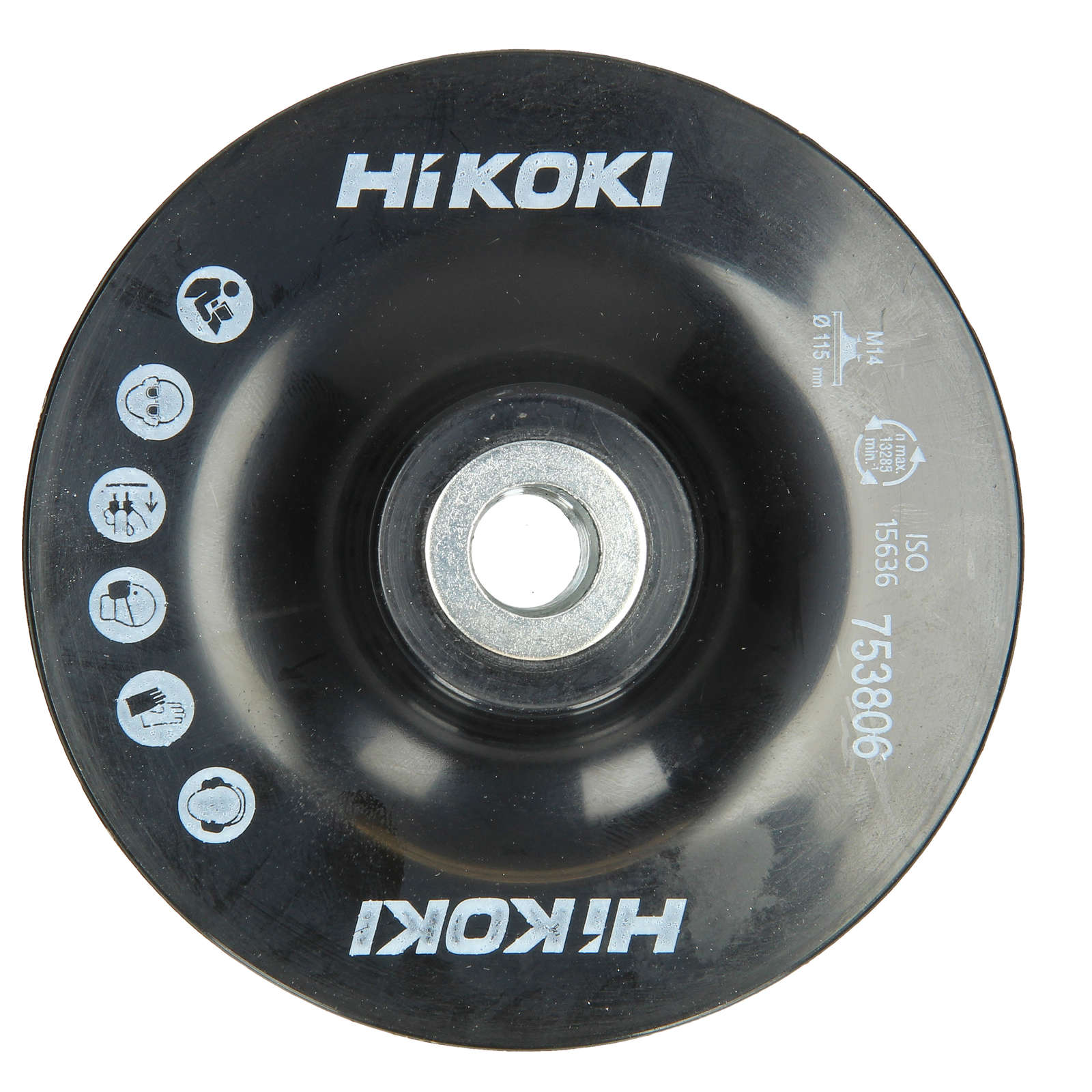HiKOKI Stützteller Weichgummi - M14 Gummi-Schleifteller für Fiberschleifscheiben Größe:115 mm von HiKOKI