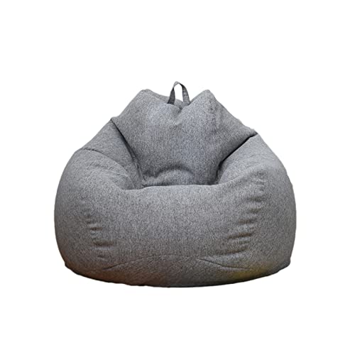 Highdi Sitzsack für Erwachsene Indoor Outdoor Sitzkissen Waschbarer Weicher Flauschiger Sofabettbezug Ohne Füllung Gartenkissen Bodenkissen für Wohnzimmer Gaming (Dunkelgrau,100x120cm) von Highdi