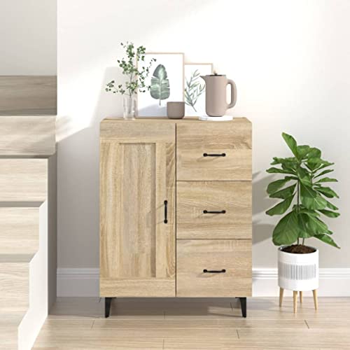 Higsose Komoda Kommode Schränke Sidboard 69,5x34x90 cm Eisengriff Buffets Komodenschrank Kommode Sideboard Bedroom Chest of Drawers Livarno Kommode Schubladenschränke Sonoma-Eiche von Higsose