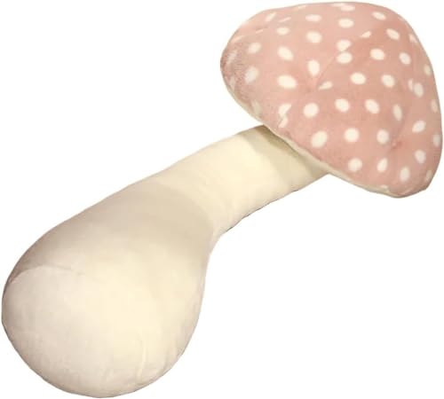 Hikaka Niedliche Pilz Plüsch Körper Kissen, Super weich Lange Pilz geformt Plüsch Kissen gefüllt, 30/39/51 Zoll Pilz Wurf Kissen für Haus, Couch, Sofa, Schlafzimmer (Rosa, 31inch) von Hikaka