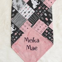Personalisierte Western Pferd Decke, Rosa Decke Für Baby Mädchen, Mini Neugeborene Mädchen Geschenk, Minky von HilltopBabyandMore