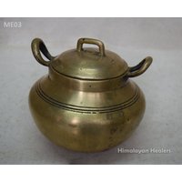Antiker Dicker Bronze Kochtopf Aus Nepal | Kostenloser Versand von HimalayanHealers