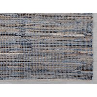 Recycelter Denim Blau Jute Handgewebte Baumwolle Boho Teppich, Eco Friendly Rug.#jr-24 von HimalayanRugsCo