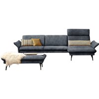 himolla Ecksofa "1928", (Sofa mit oder ohne Hocker auswählen), mit Hocker, Füße anthrazit von Himolla