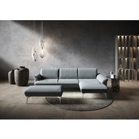 himolla Ecksofa "himolla 9900", (mit Hocker), Recamiere rechts o. links, Füße Aluminium, mit Hocker von Himolla