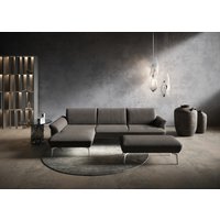 himolla Ecksofa "himolla 9900", (mit Hocker), Recamiere rechts o. links, Füße Aluminium, mit Hocker von Himolla