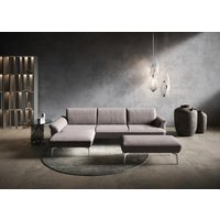 himolla Ecksofa "himolla 9900", (mit Hocker), Recamiere rechts o. links, Füße Aluminium, mit Hocker von Himolla