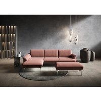 himolla Ecksofa "himolla 9900", (mit Hocker), Recamiere rechts o. links, Füße Aluminium, mit Hocker von Himolla