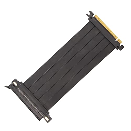PCIE 4.0 X16-Kabel, High Shield PCB PCIE 4.0-Verlängerungskabel, Professionell, 128 Gbit/s, 180 Grad Plug-and-Play für Grafikkarte (20 cm) von Hiraith