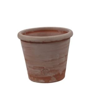 Vaso Caspo 25 cm Galestro Liscio D-Aussen 25cm D-Innen 22 cm Höhe 23 cm von Hirsch Terracotta