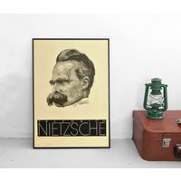 Plakat Friedrich Nietzsche Poster Kunstdruck Nihilismus Philosophie von Historyonyourwall