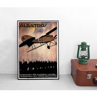 Poster 1. Weltkrieg -Albatros Flugzeuge - Kaiserreich Deutsches Reich Plakat Kunstdruck Propaganda Militaria von Historyonyourwall