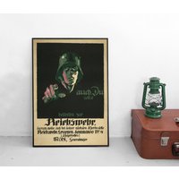Poster 1. Weltkrieg "Auch Du Zur Reichswehr" Kaiserreich Deutsches Reich Plakat Kunstdruck Propaganda Militaria von Historyonyourwall