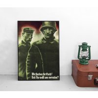 Poster 1. Weltkrieg -Wir Starben Für Euch Und Ihr Wollt Uns Verraten? - Kaiserreich Deutsches Reich Plakat Kunstdruck Propaganda Militaria von Historyonyourwall