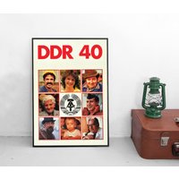 Poster 40 Jahre Ddr Ostdeutschland Deutschland Kunsdruck Plakat Vintage Propaganda Print Home Decor Wall Art von Historyonyourwall