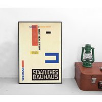 Poster Bauhaus Design Ausstellung 1923 Deutschland Weimar Werbung Vintage Art Kunstdruck von Historyonyourwall