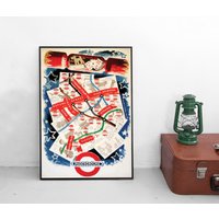 Poster London Underground/Tube U-Bahn Metro England Tourismus Werbung Plakat Reisen von Historyonyourwall