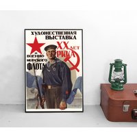 Poster Rote Armee Marine Russland Sowjetunion Plakat Kunstdruck Propaganda Cccp Zweiter Weltkrieg 2. Wk Kommunismus von Historyonyourwall