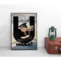 Poster -Uboote Heraus - Kaiserliche Marine/1. Weltkrieg Kaiserreich Deutsches Reich Plakat Kunstdruck Propaganda Militaria von Historyonyourwall