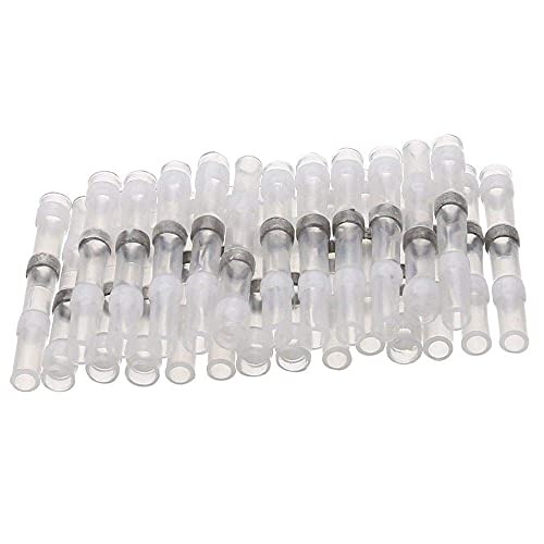 Lötverbinder Schrumpfverbinder Stossverbinder Kabelverbinder Weiss Ø 1,5 mm für Kabelquerschnitt 0,3-0,5 mm² Menge 10, 25, 50, 75 oder 100 Stück (25) von HobbyPower24