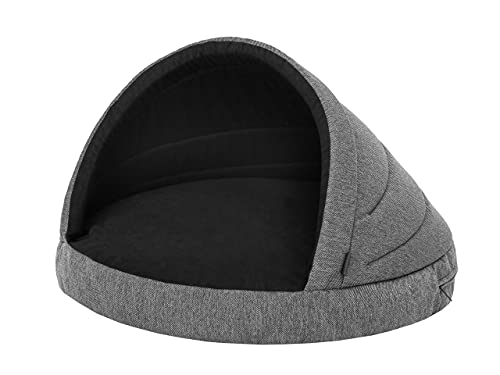 HOBBYGARDEN Hundematratze Haustierbett Hundehütte Kissen Liegen Hundehöhle Bett Sofa Hundekorb Tierbett Hunderuheplatz Hundesofa Matratze, 65 x 65 cm,Graphit von HOBBYGARDEN