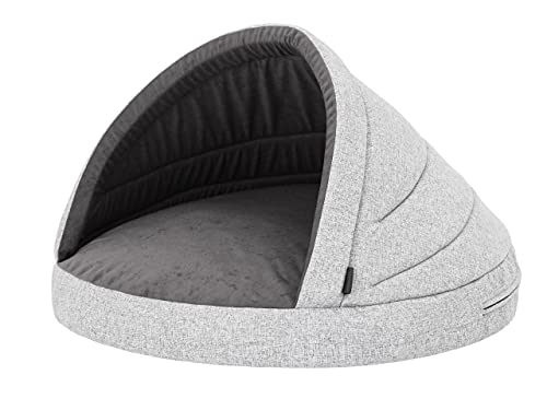 HOBBYGARDEN Hundematratze Haustierbett Hundehütte Kissen Liegen Hundehöhle Bett Sofa Hundekorb Tierbett Hunderuheplatz Hundesofa Matratze, 90 x 90cm, Asche von HOBBYGARDEN