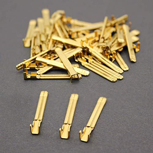 100 Stück Flachstecker Flachsteckhülsen Kabelschuh unisoliert blank Flachstecker 2,8mm lang von HobbyPower24