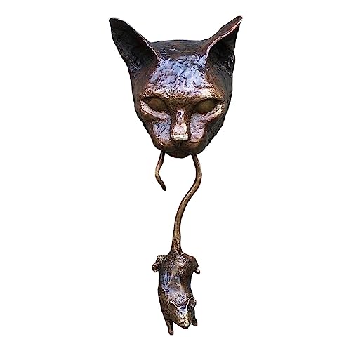 Holdes Katze und Maus Wandbehänge,Katzen-Türklopfer-Skulptur aus Kunstharz | Katzen-Türklopfer-Skulptur, Katzen- und Maus-Ornamente, dekorativer Tür-Wandbehang von Holdes