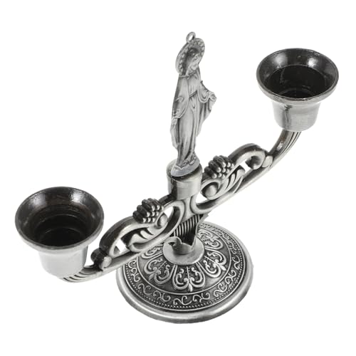 Holibanna Maria-Kerzenständer bürodeko büro Dekoration kerzenleuchter Vintage kerzengießset kerzenpieker Essen flammenlos Tischzentrum Kegelkerzenhalter aus Metall Zinklegierung Silver Holibanna Maria-Kerzenständer bürodeko büro Dekoration kerzenleuchter Vintage kerzengießset kerzenpieker Essen flammenlos Tischzentrum Kegelkerzenhalter aus Metall Zinklegierung Silver von Holibanna