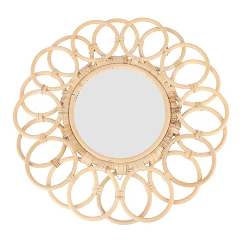 Holibanna Nordischer Rattan Wandspiegel Handgewebter Retro Woven Mirror Dekorativer Boho Wandspiegel Kompaktes Design Umweltfreundliches Material für Wohnzimmer Schlafzimmer Badezimmer Holibanna Nordischer Rattan Wandspiegel Handgewebter Retro Woven Mirror Dekorativer Boho Wandspiegel Kompaktes Design Umweltfreundliches Material für Wohnzimmer Schlafzimmer Badezimmer von Holibanna