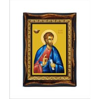 Saint Silas - Silvanus Apóstol San Silvano Apostel Der Handgemachte Holz Ikone Auf Plakette Katholisch, Altar von Holyartstore
