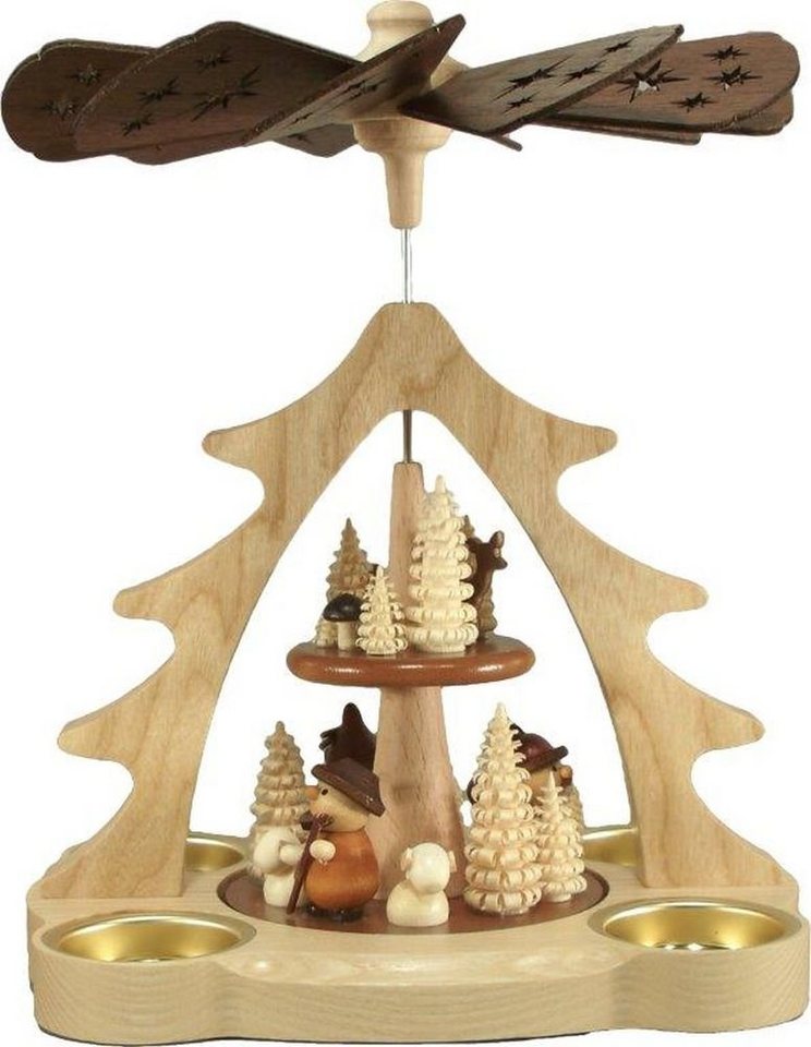 Holz- und Drechslerwaren Legler Weihnachtspyramide Tischpyramide Schäfer mit Schafen Höhe 22cm NEU von Holz- und Drechslerwaren Legler