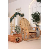 Rattan-Schaukelstuhl, Lounge-Terrassenstuhl, Korbstuhl, Handgefertigte Outdoor-Möbel, Geschenke Für Papa/Großeltern, Boho-Möbel Rattan-Schaukelstuhl, Lounge-Terrassenstuhl, Korbstuhl, Handgefertigte Outdoor-Möbel, Geschenke Für Papa/Großeltern, Boho-Möbel von HolzrepublikStade