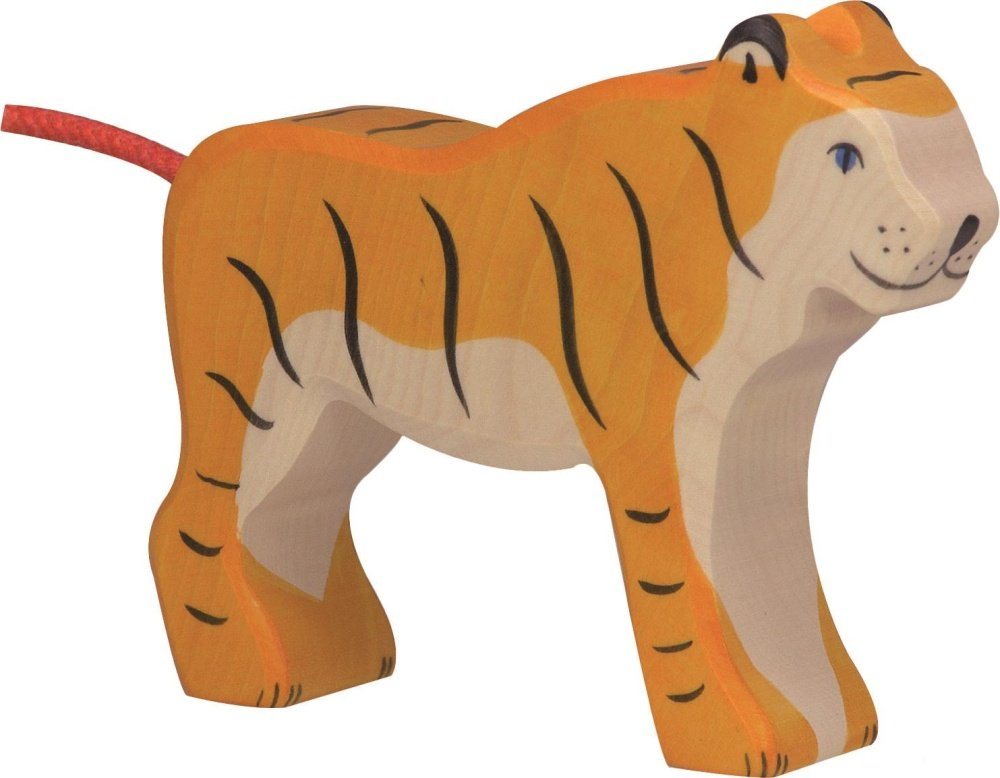 Holztiger Tierfigur HOLZTIGER Tiger aus Holz - stehend von Holztiger