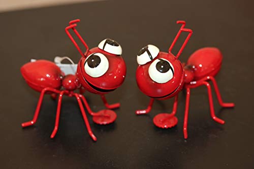 Holzwurm, 2 Ameisen aus Metall, Rot, mit Magnet von Holzwurm