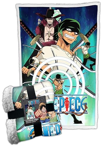 Hômadict Plaid Sherpa 100X150 cm ONE Piece Zoro & MIHAWK von Hômadict