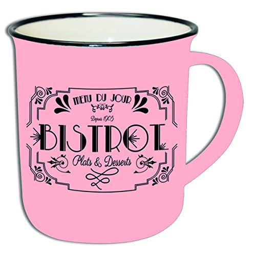 Home Dekoration Mugs Retro Bistrot, Mehrfarbig von Enesco