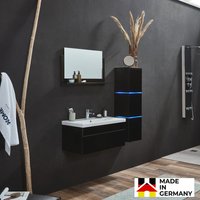 Badmöbel WANGEROOGE BIG 80 cm L - schwarz von Home Deluxe