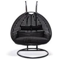 HOME DELUXE Polyrattan Hängesessel TWIN - Schwarz von Home Deluxe