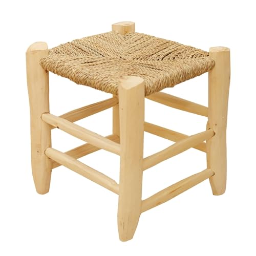 Home Maison Hocker, Natur, 30 cm, Lorbeerholz, unbehandelt, 30 x 30 x 30 cm von Home Maison