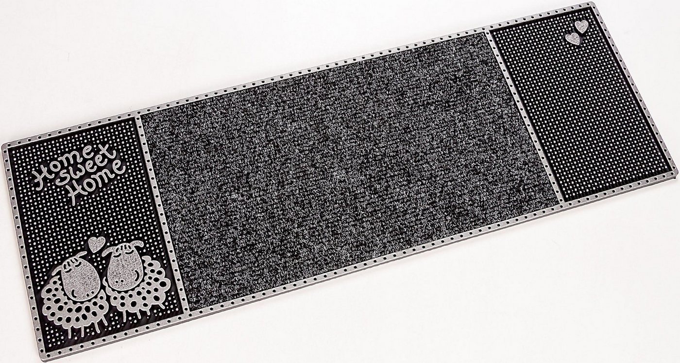Fußmatte CC Clean Merino, Home2Fashion, rechteckig, Höhe: 8 mm, schmale Schmutzfangmatte, mit Spruch, robust, In- und Outdoor geeignet von Home2Fashion