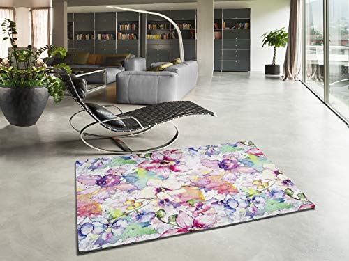 Bouquet-Teppich, 95 / 160 x 230 cm, Mehrfarbig von HomeRug